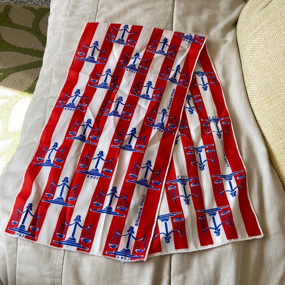 Frankie Welch vintage scarf from 1970s